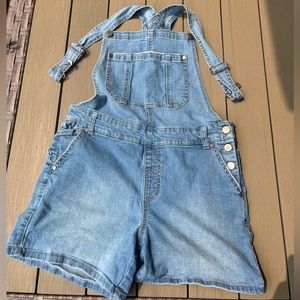 Denim Jean Shorts Overalls